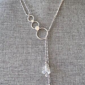 Touchstone Crystal Melody Convertible Silver Necklace 3630NF